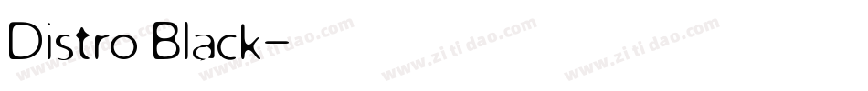 Distro Black字体转换